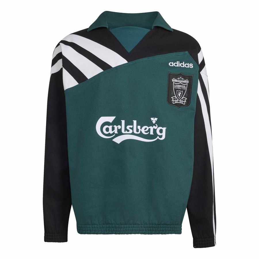 Liverpool Sweatshirt Drill Top Bringback 1995/96 - Rich Green/Black - Men's-SoccerKits Hub | Buy Soccer Jerseys Online